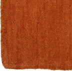 Hand Knotted Loom Wool ECO-Friendly Area Rugs - 10'x10', Square, Orange Color, Solid Plain Design, High Pile Handmade Anti Skid Area Rugs for Living Room, Bed Room (L00111)