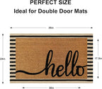 Black and Tan Outdoor Rug 24"x35", Washable Reversible Striped Front Door Mat,Cotton Hand-Woven Layered Door Mats Farmhouse Throw Rugs for Entryway Porch Decor Home Entrance