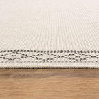 Easy Jute Rugs 10x14 Frame Bone Color Living Room Indoor Outdoor Area Rug for Patio and Kitchen Rug High Traffic Washable Easy to Clean Solid Boho Woven Design Carpet (10 x 14)