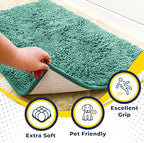 Muddy Mat® Shown on TV – Super Absorbent Door Mat Indoor, Microfiber Quick Dry Chenille Entryway Rug, Non-Slip Front Door Mat, Indoor Mats for Entryway, Machine Washable Pet Rug, Sea Green 36"x60"