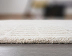 Hand-Tufted 100% Wool Area Rug – Unique Modern Geometric Grid Pattern, Soft Plush Textured Carpet for Living Room, Bedroom, Dining Room & Entryway (Grey, 4' x 6')