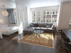 Unique Loom Sialk Hill Collection Area Rug - Washington (8' Square Ivory/Black)