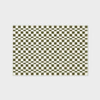 EVERGRACE Checkered Plaid Area Rug 6x9, Soft Fuzzy Faux Wool Rugs Washable Anti Slip Rugs Large Rug Carpet for Entryway Bedroom Living Room Hallway Kitchen Dining Room and Laundry Room, Olive Green