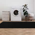 Modern Hallway Runner Rug, 2x6 Rug Runners for Kitchen, Black Washable Long Runner Rugs for Hallways, Soft Indoor Carpet for Bedroom Bedside, Non-Slip Memory Foam Rugs for Entrance Living Room Décor