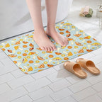 Erosebridal Hippie Mushroom Bath Mat Kids Cute Groovy Floral Non Slip Bath Rugs Boho Retro 70s Theme Decor Super Cozy Bathroom Rug 16x24 Bohemian Kawaii Bathroom Accessories Girls Flower Bedroom Rug