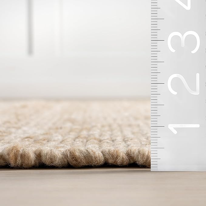 Rugs USA Palisades Marled Beige/Ivory, 6' x 9', Hand Woven, Marled, Tassel, Soft and Cozy, High Traffic, Stain Resistant, Easy Clean, Durable Area Rug for Bedroom, Living Room, Dining, Den, Foyer