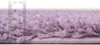 Unique Loom Solid Shag Collection Area Rug (3' 3" x 5' 3" Oval, Lilac)