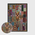 Vintage Boho Area Rugs Multicolor Ethnic Style Geometric Splicing Carpets Bedroom Living Room Kitchen Floor Mats Indoor Outdoor Non-Shedding Runner Rug Home Décor Carpet 2' X 9'