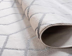 Marilyn Monroe Glam Collection Area Rug - Trellis (7'x 10' Rectangle, White Silver/ Silver)
