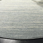 SAFAVIEH Adirondack Collection Area Rug - 8' Round, Slate & Cream, Modern Ombre Design, Non Shedding & Easy to Clean, Ideal for Living Room, Bedroom, Office, Dining Space (ADR113T)