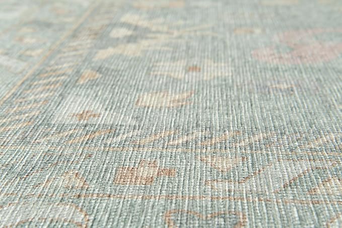 Revival Rugs Nimbus 6'x9' Zero-Shedding Area Rug for Living Room Bedroom - Oeko-TEX Certified, Low Pile, Spot Clean, Confetti, Mint Green
