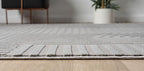 Annabel Modern Geometric Runner Rug for Kitchen, 2x7 Contemporary Arched and Linear Gray Runner, High-Low Pile Stain Resistant Carpet for Bedroom, Hallway or Entryway (2' x 7', Gray)