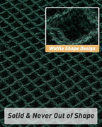 Upgraded Waffle Runner Rug, Super Absorbent Non Slip Bath Mats for Bathroom Floor Machine Washable Bathroom Runner Rug with Tassels Ideal for Hallway Bedroom Laundry Room, Dark Green, 2'x6'(24" x 72")