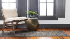Unique Loom Sialk Hill Collection Area Rug - Washington (2' 2" x 8' 2" Runner Gray/Black)