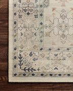 Loloi Hathaway Collection HTH-04 Beige/Multi 2'-3" x 3'-9", .25" Thick Accent Rug, Soft, Durable, Printed, Modern, Low Pile, Non-Shedding, Easy Clean, Living Room Rug