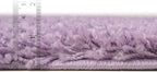 Unique Loom Solid Shag Collection Area Rug (6' 1" Round, Lilac)