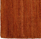 Hand Knotted Loom Wool ECO-Friendly Area Rugs - 2'6''x10', Runner, Orange Color, Solid Plain Design, High Pile Handmade Anti Skid Area Rugs for Living Room, Bed Room (L00111)