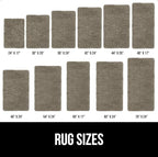 GORILLA GRIP Bath Rug Mat 44x26, Thick Soft Absorbent Chenille, Quick Dry Microfiber Mats, Rubber Backing Washable Shower Floor Rugs, Bathmat Runner, US Designed Bathroom Home Decor Accessories Latte