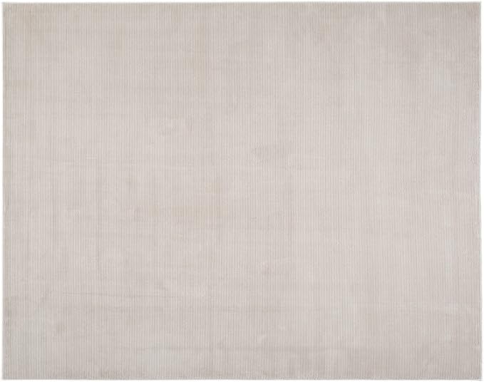 Revival Rugs Stripe 7'10"x10' Washable Area Rug for Living Room Bedroom - 100% Recycled Oeko-TEX Certified, Medium Pile, Taupe