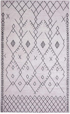 Furnish my Place Trellis Pattern Rug - 5 ft. x 8 ft, Peach, Bohemian Rug with Transitional Design