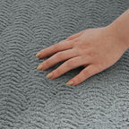 Faux Cashmere Area Rug - 5x7 Modern Low Pile Non-Slip Carpet for Living Room Bedroom, Gray