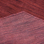 Hand Knotted Loom Wool ECO-Friendly Area Rugs - 6'x6', Octagon, Dark Red Color, Solid Plain Design, High Pile Handmade Anti Skid Area Rugs for Living Room, Bed Room (L00111)