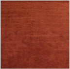 Hand Knotted Loom Wool ECO-Friendly Area Rugs - 10'x10', Square, Light Red Color, Solid Plain Design, High Pile Handmade Anti Skid Area Rugs for Living Room, Bed Room (L00111)