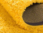 Unique Loom Solid Shag Collection Area Rug (8' Round, Tuscan Sun Yellow)