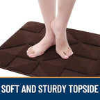 OLANLY Door Mats Indoor, Non-Slip, Absorbent, Dirt Resist, Entrance Washable Mat, Low-Profile Inside Entry Doormat for Entryway (36x24 inches, Dark Brown)