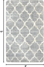 Lahome Moroccan Washable Area Rug - 4x6 Non-Slip Rugs Soft Throw Bedroom Rugs Accent Distressed Faux Wool Floor Carpet for Living Room Entry Office Kitchen Dining Room Decor (4’ X 6’, Gray)