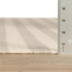 Home Conservatory Ladder Stripe Grey/Ivory Handwoven Wool 6 X 9 Feet, Grey/Ivory Stripe Pattern