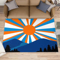 Boho Sun Runner Rugs 2x4ft, Abstraction Deco Small Entryway Mats, Minimalist Sunburst Laundry Room Rug Non Slip Durable Throw Rugs for Front Door Bedroom Bedside