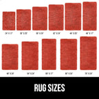 GORILLA GRIP Bath Rug Mat 30x20, Thick Soft Absorbent Chenille, Quick Dry Microfiber Mats, Rubber Backing Washable Shower Floor Rugs, US Designed Bathroom Bathmat Accessories, Decor, Sunset Orange