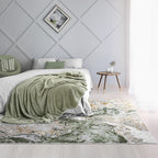 LUXE WEAVERS Marble Swirl Abstract Area Rug, Green 6x9