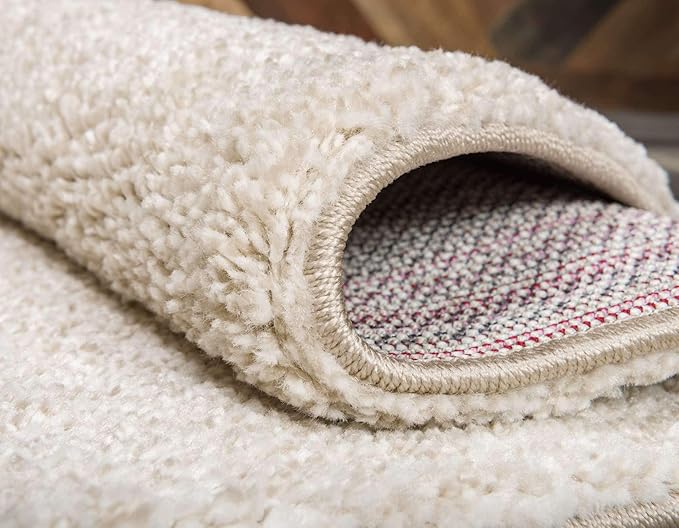 Unique Loom Solo Collection Area Rug - Calabasas (6' 1" Round, Ivory)