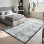 Fluffy Rug Shaggy Area Rug, Gradual Grey 10x14 Area Rugs for Bedroom, Super Soft Shaggy Rugs for Living Room Bedroom Kids Room Home Decor, Upgrade Anti-Skid Rectangular Fuzzy Rug