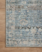 Loloi Amber Lewis Billie Collection BIL-05 Denim/Blush 2'-6" x 9'-6", 0.19" Thick Runner Rug