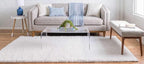Unique Loom Davos Shag Collection Area Rug - Solid (3' 3" x 5' 3" Rectangle, White/ Ivory)