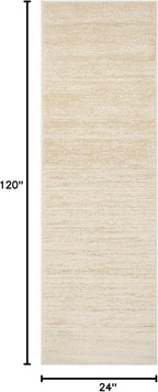 SAFAVIEH Adirondack Collection Runner Rug - 2' x 10', Champagne & Cream, Modern Ombre Design, Non Shedding & Easy to Clean, Ideal for Hallway, Foyer, Kitchen, Entryway, Bedroom (ADR113W)