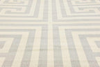 Unique Loom Athens Collection Classic Geometric Modern Border Design Area Rug (9' 0 x 12' 0 Rectangular, Gray/ Beige)