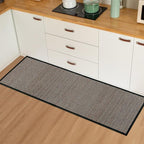 Artoid Mode Washable Non Skid Kitchen Rugs and Mats Doormat, Absorbent Door Mat Rugs for Kitchen Floor Front of Sink Hallway Black 17x47 Inch