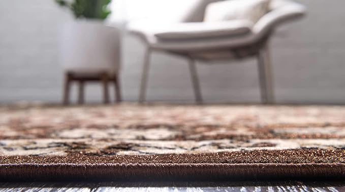 Unique Loom Espahan Collection Area Rug - Cape Cod (2' 7" x 10' Runner, Brown/ Beige)