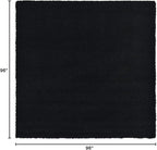 Unique Loom Solid Shag Collection Area Rug (8' Square, Jet Black)