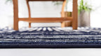 Unique Loom Sabrina Soto Outdoor Collection Geometric, Modern, Vibrant, Carved Area Rug (8' 0 x 8' 0 Round, Navy Blue/ Ivory)