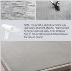 MAXYOYO Grey Coral Velvet Area Rug, Thick Japanese Tatami Mat Living Room Carpet with Non-Slip Backing, Large Solid Color Mat for Bedroom Dormitory Yoga, 78 by 118 inch