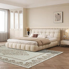 Easy-Going Large Area Rug 8x10 Washable Boho Neutral Rug for Living Room Non-Slip Bedroom Rugs Low Pile Lightweight Floral Brown Print Vintage Throw Rug for Dining Room Kitchen Home Office Carpet
