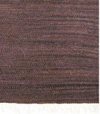 Rugsotic Carpets Hand Woven Flat Weave Kilim Wool ECO-Friendly Area Rugs - 2'6''x6', Runner Shape, Dark Brown Color, Solid Plain Design, Low Pile Handmade Rugs for Living Room, Bed Room (D00111)