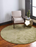 Unique Loom Solo Collection Area Rug - Calabasas (6' 1" Round, Light Green)