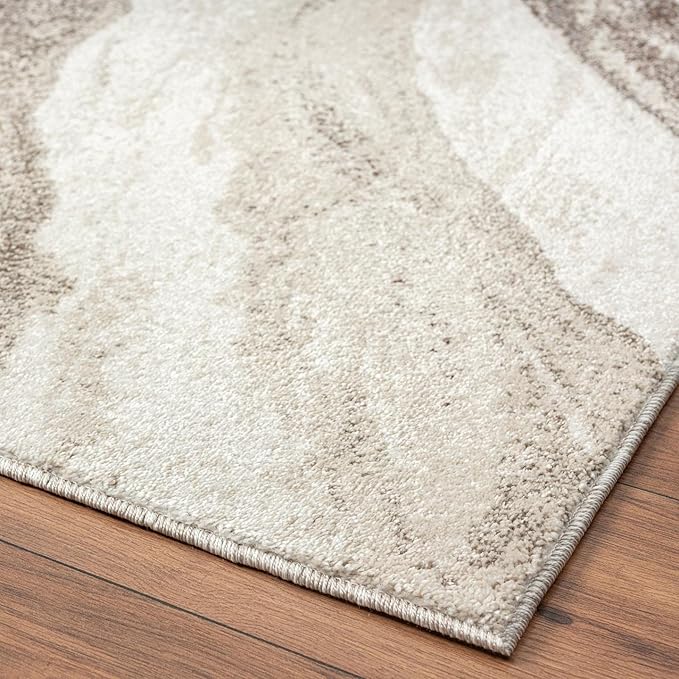 LUXE WEAVERS Lagos Collection 7983 Brown 2x7 Art Deco Geometric Area Rug