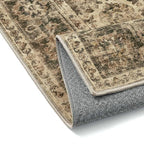 2x8 Washable Runner Rug for Kitchen Hallway Brown Vintage Non-Slip Low Pile Distressed Rustic Carpet Lightweight Vacuumable Soft Long Throw Rug for Indoor Entryway Bedroom